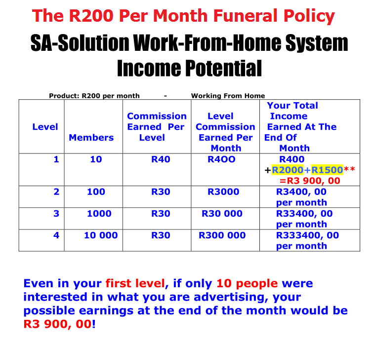 Work from Home in South Africa and earn online with The SA-Solution Work from Home System.